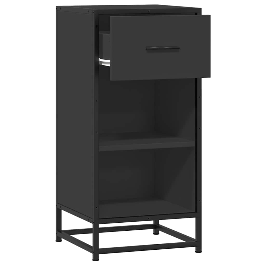 Dressoir 35,5x35x76 cm bewerkt hout en metaal zwart is nu te koop bij PeponiXL, paradijselijk wonen!