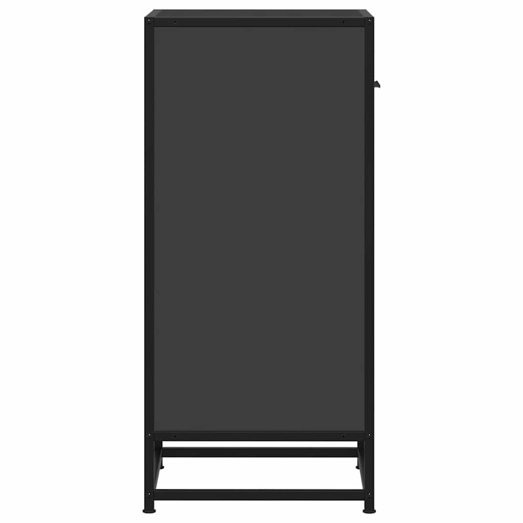 Dressoir 35,5x35x76 cm bewerkt hout en metaal zwart is nu te koop bij PeponiXL, paradijselijk wonen!