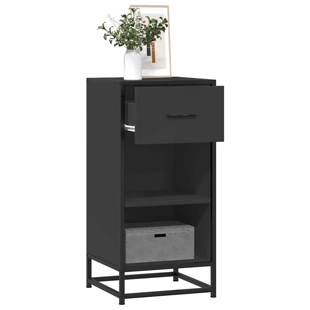 Dressoir 35,5x35x76 cm bewerkt hout en metaal zwart is nu te koop bij PeponiXL, paradijselijk wonen!
