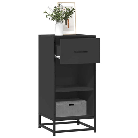 Dressoir 35,5x35x76 cm bewerkt hout en metaal zwart is nu te koop bij PeponiXL, paradijselijk wonen!