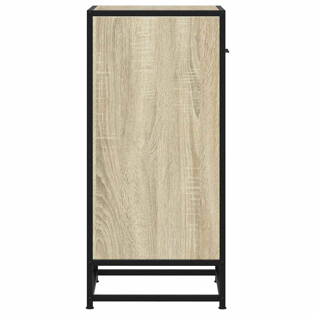 Dressoir 35,5x35x76 cm bewerkt hout en metaal sonoma eikenkleur is nu te koop bij PeponiXL, paradijselijk wonen!