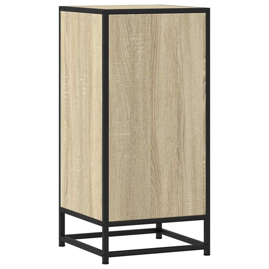 Dressoir 35,5x35x76 cm bewerkt hout en metaal sonoma eikenkleur is nu te koop bij PeponiXL, paradijselijk wonen!