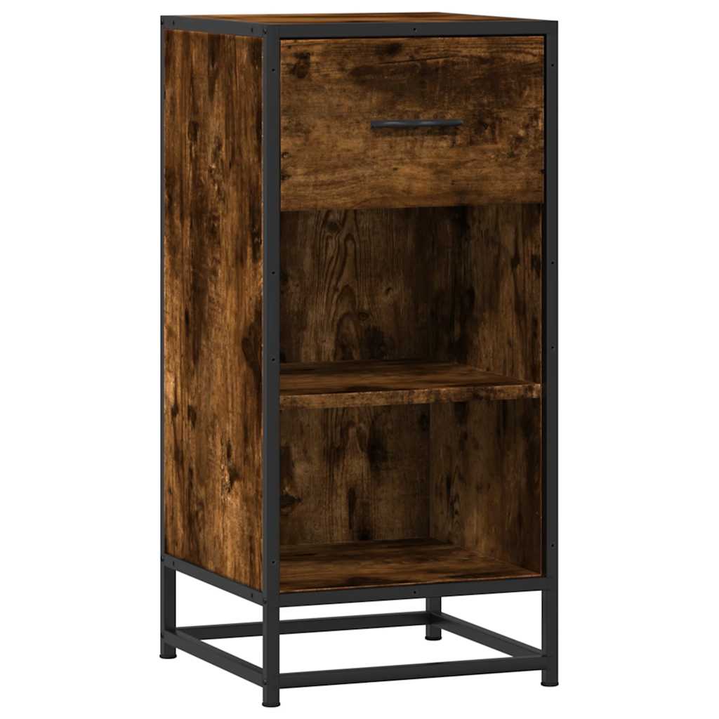 Dressoir 35,5x35x76 cm bewerkt hout en metaal gerookt eiken is nu te koop bij PeponiXL, paradijselijk wonen!