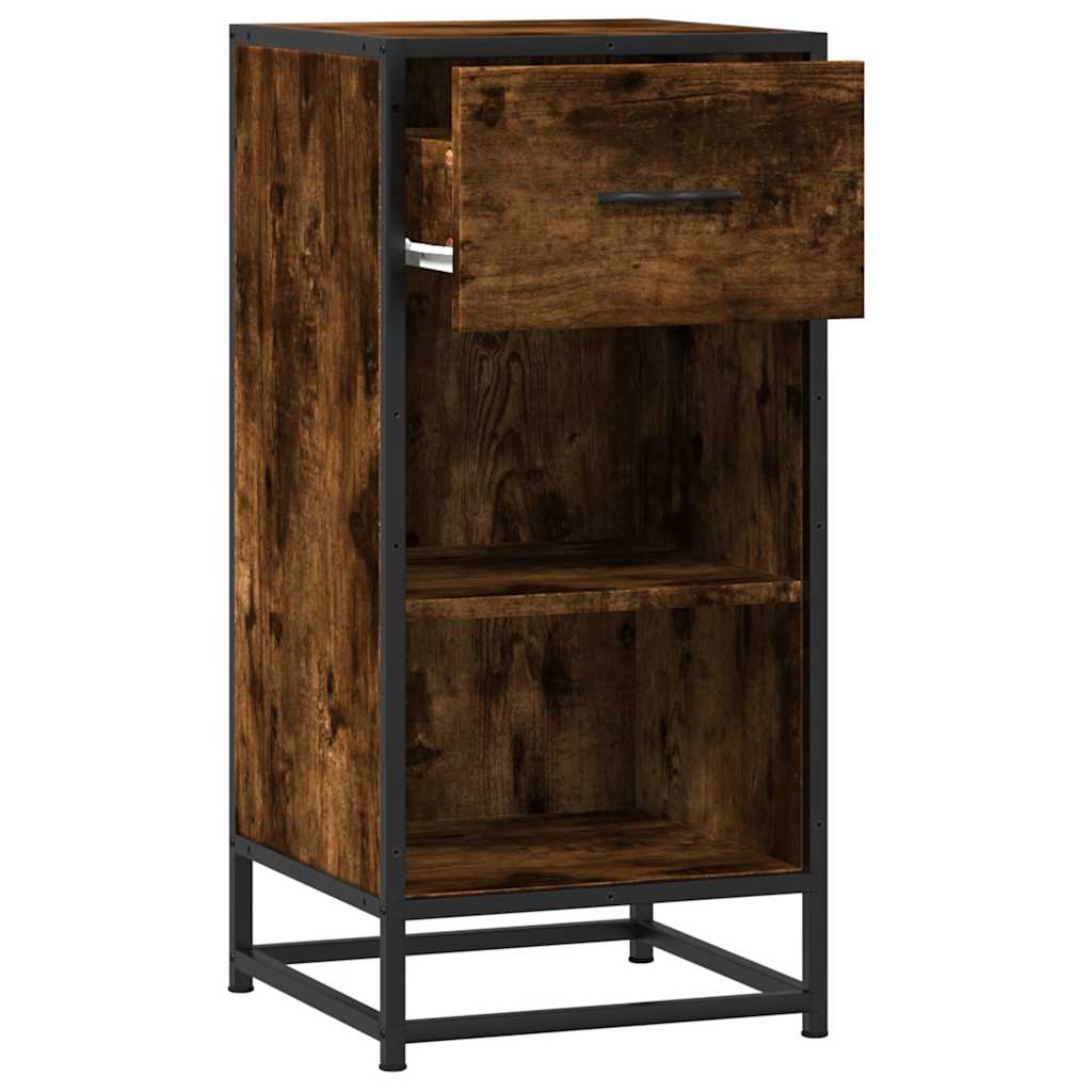 Dressoir 35,5x35x76 cm bewerkt hout en metaal gerookt eiken is nu te koop bij PeponiXL, paradijselijk wonen!