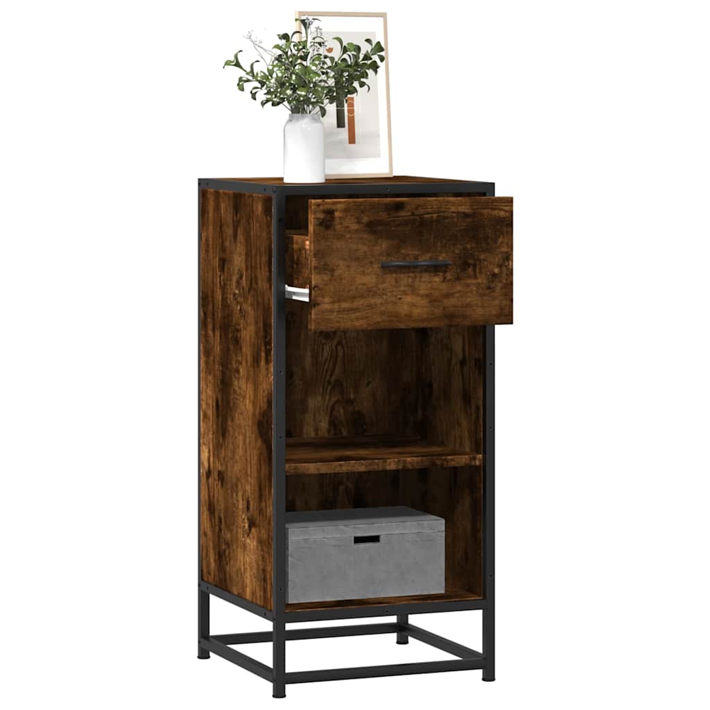 Dressoir 35,5x35x76 cm bewerkt hout en metaal gerookt eiken is nu te koop bij PeponiXL, paradijselijk wonen!