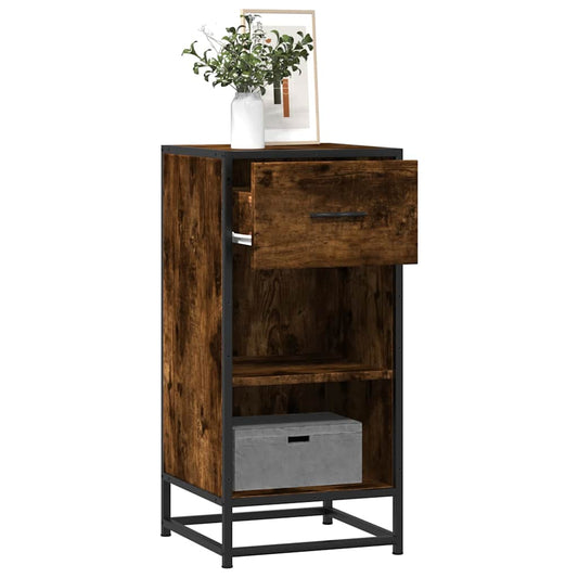 Dressoir 35,5x35x76 cm bewerkt hout en metaal gerookt eiken is nu te koop bij PeponiXL, paradijselijk wonen!