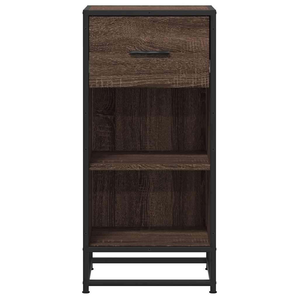Dressoir 35,5x35x76 cm bewerkt hout en metaal bruin eikenkleur is nu te koop bij PeponiXL, paradijselijk wonen!