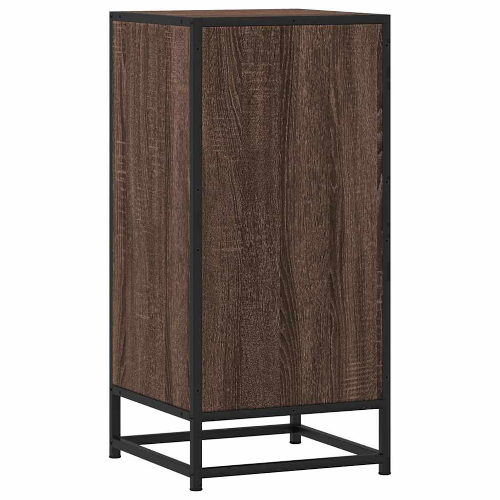 Dressoir 35,5x35x76 cm bewerkt hout en metaal bruin eikenkleur is nu te koop bij PeponiXL, paradijselijk wonen!
