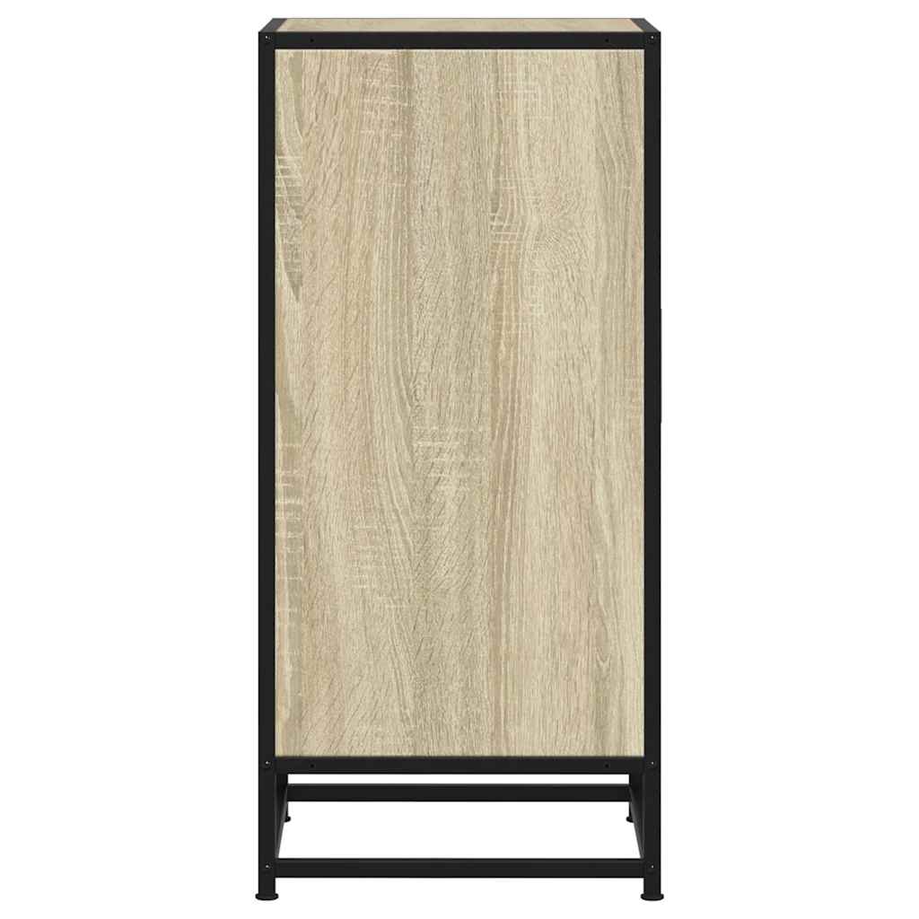 Dressoir 35,5x35x76 cm bewerkt hout en metaal sonoma eikenkleur is nu te koop bij PeponiXL, paradijselijk wonen!