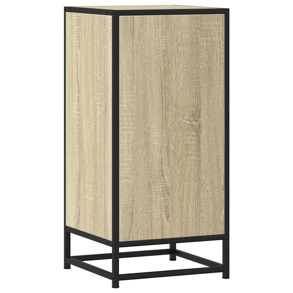 Dressoir 35,5x35x76 cm bewerkt hout en metaal sonoma eikenkleur is nu te koop bij PeponiXL, paradijselijk wonen!