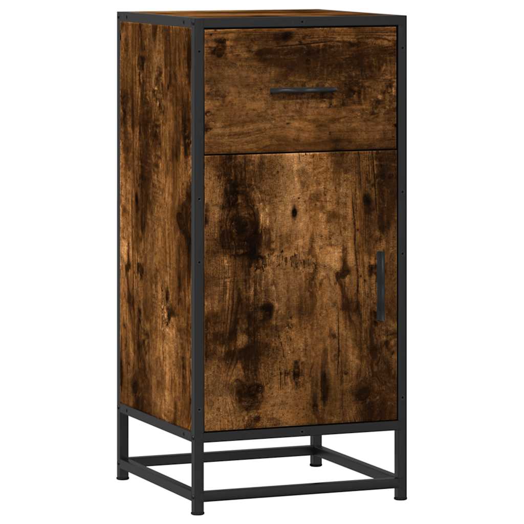 Dressoir 35,5x35x76 cm bewerkt hout en metaal gerookt eiken is nu te koop bij PeponiXL, paradijselijk wonen!