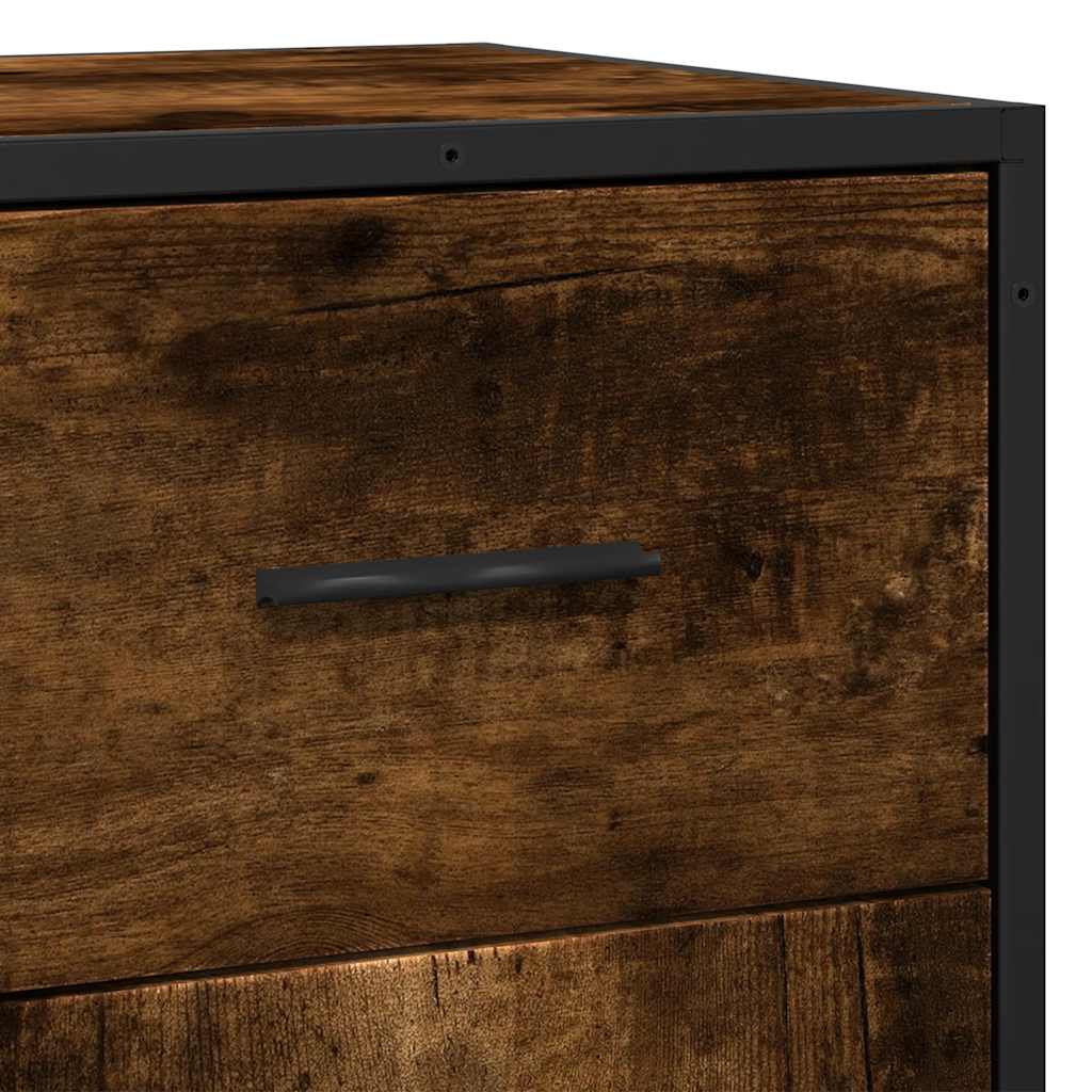 Dressoir 35,5x35x76 cm bewerkt hout en metaal gerookt eiken is nu te koop bij PeponiXL, paradijselijk wonen!
