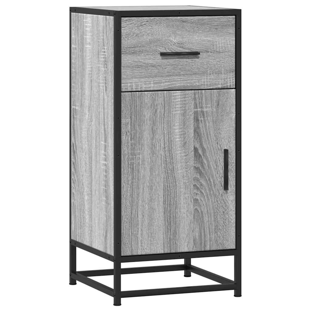 Dressoir 35,5x35x76 cm bewerkt hout en metaal grijs sonoma is nu te koop bij PeponiXL, paradijselijk wonen!