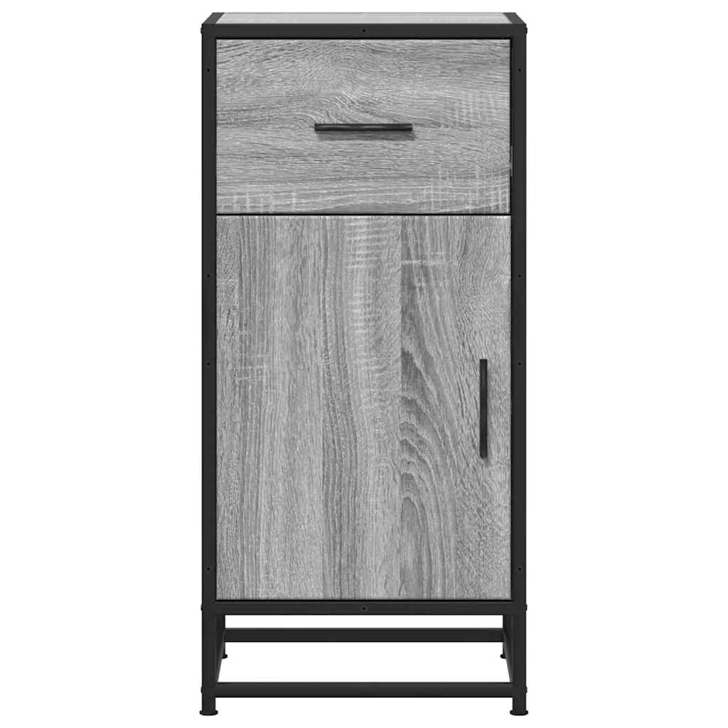Dressoir 35,5x35x76 cm bewerkt hout en metaal grijs sonoma is nu te koop bij PeponiXL, paradijselijk wonen!