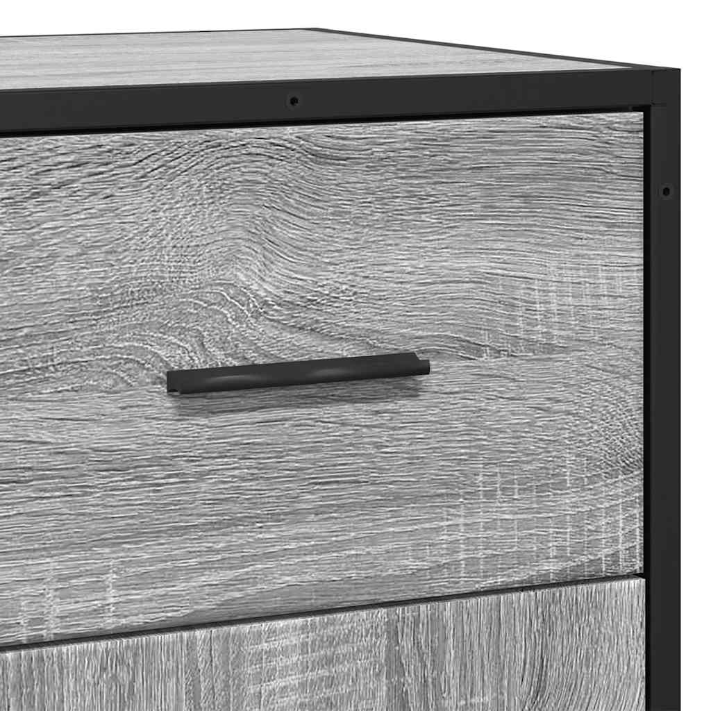 Dressoir 35,5x35x76 cm bewerkt hout en metaal grijs sonoma is nu te koop bij PeponiXL, paradijselijk wonen!