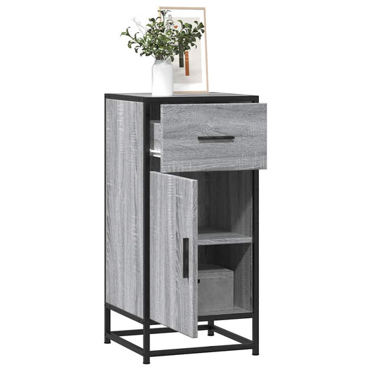 Dressoir 35,5x35x76 cm bewerkt hout en metaal grijs sonoma is nu te koop bij PeponiXL, paradijselijk wonen!