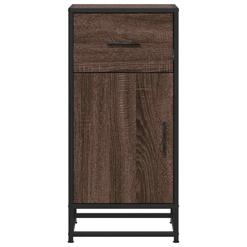 Dressoir 35,5x35x76 cm bewerkt hout en metaal bruin eikenkleur is nu te koop bij PeponiXL, paradijselijk wonen!