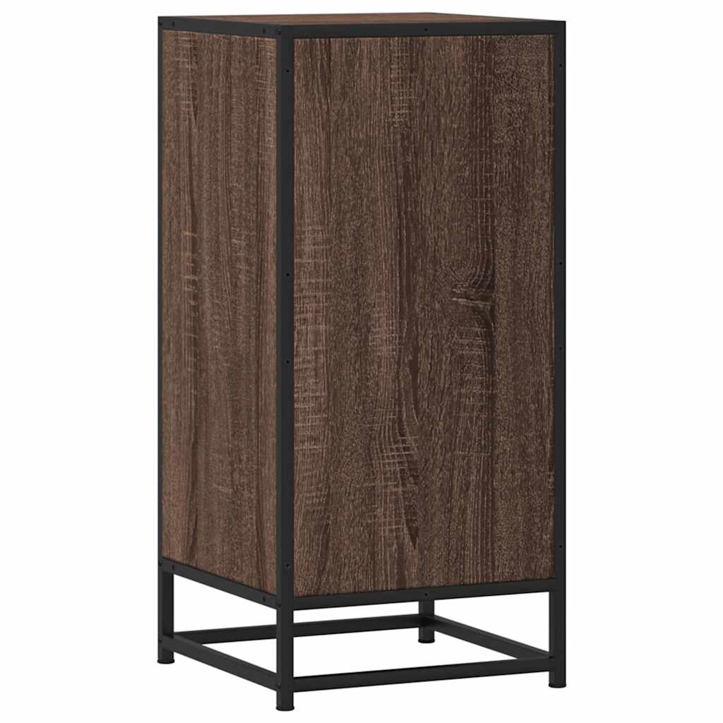 Dressoir 35,5x35x76 cm bewerkt hout en metaal bruin eikenkleur is nu te koop bij PeponiXL, paradijselijk wonen!