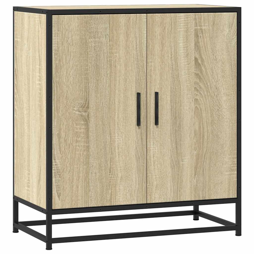 Dressoir 68x35x76 cm bewerkt hout en metaal sonoma eikenkleur is nu te koop bij PeponiXL, paradijselijk wonen!