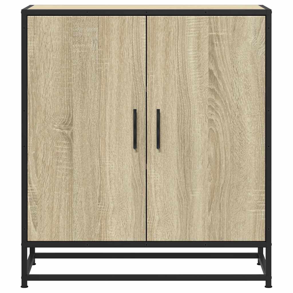 Dressoir 68x35x76 cm bewerkt hout en metaal sonoma eikenkleur is nu te koop bij PeponiXL, paradijselijk wonen!