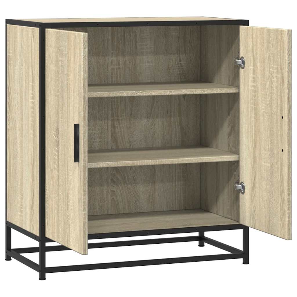 Dressoir 68x35x76 cm bewerkt hout en metaal sonoma eikenkleur is nu te koop bij PeponiXL, paradijselijk wonen!