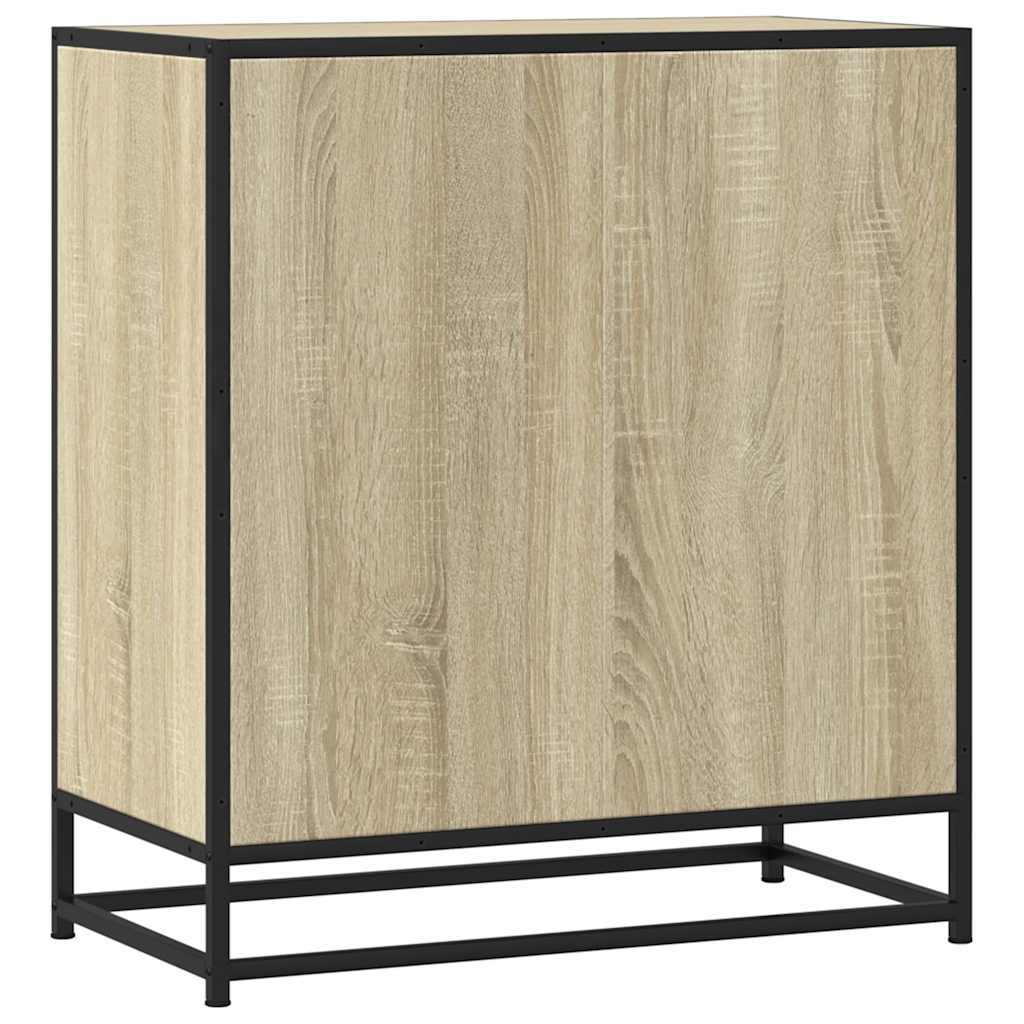 Dressoir 68x35x76 cm bewerkt hout en metaal sonoma eikenkleur is nu te koop bij PeponiXL, paradijselijk wonen!
