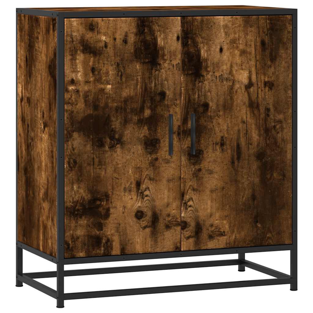 Dressoir 68x35x76 cm bewerkt hout en metaal gerookt eiken is nu te koop bij PeponiXL, paradijselijk wonen!
