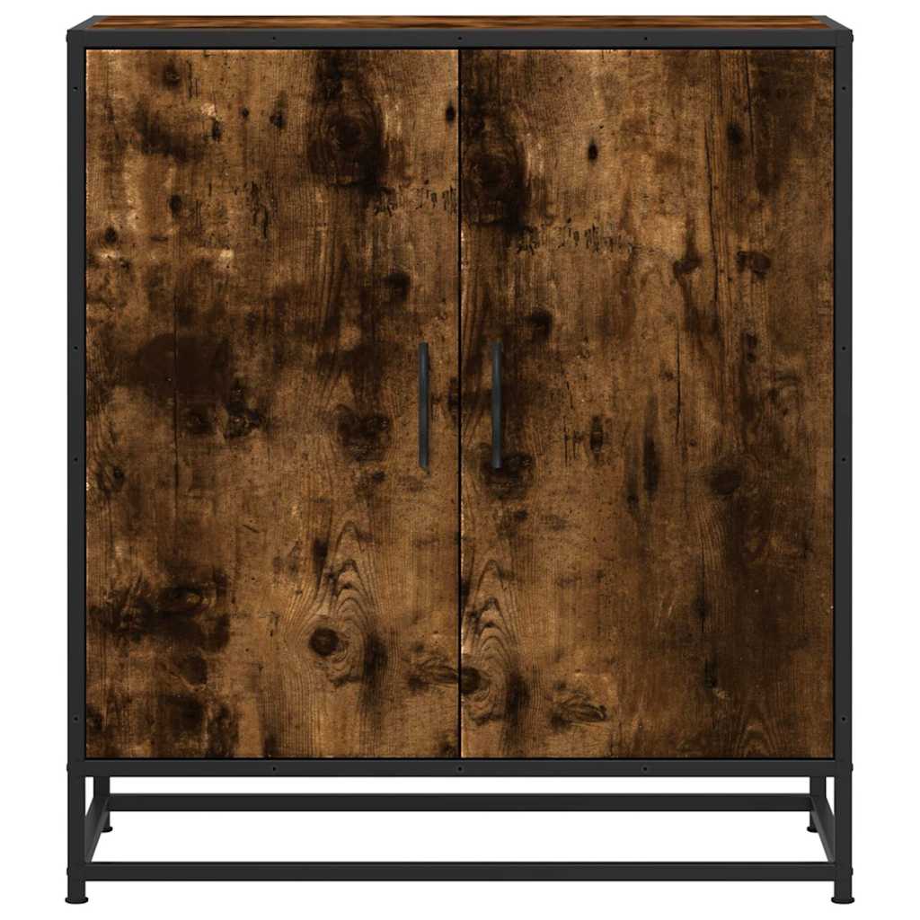 Dressoir 68x35x76 cm bewerkt hout en metaal gerookt eiken is nu te koop bij PeponiXL, paradijselijk wonen!