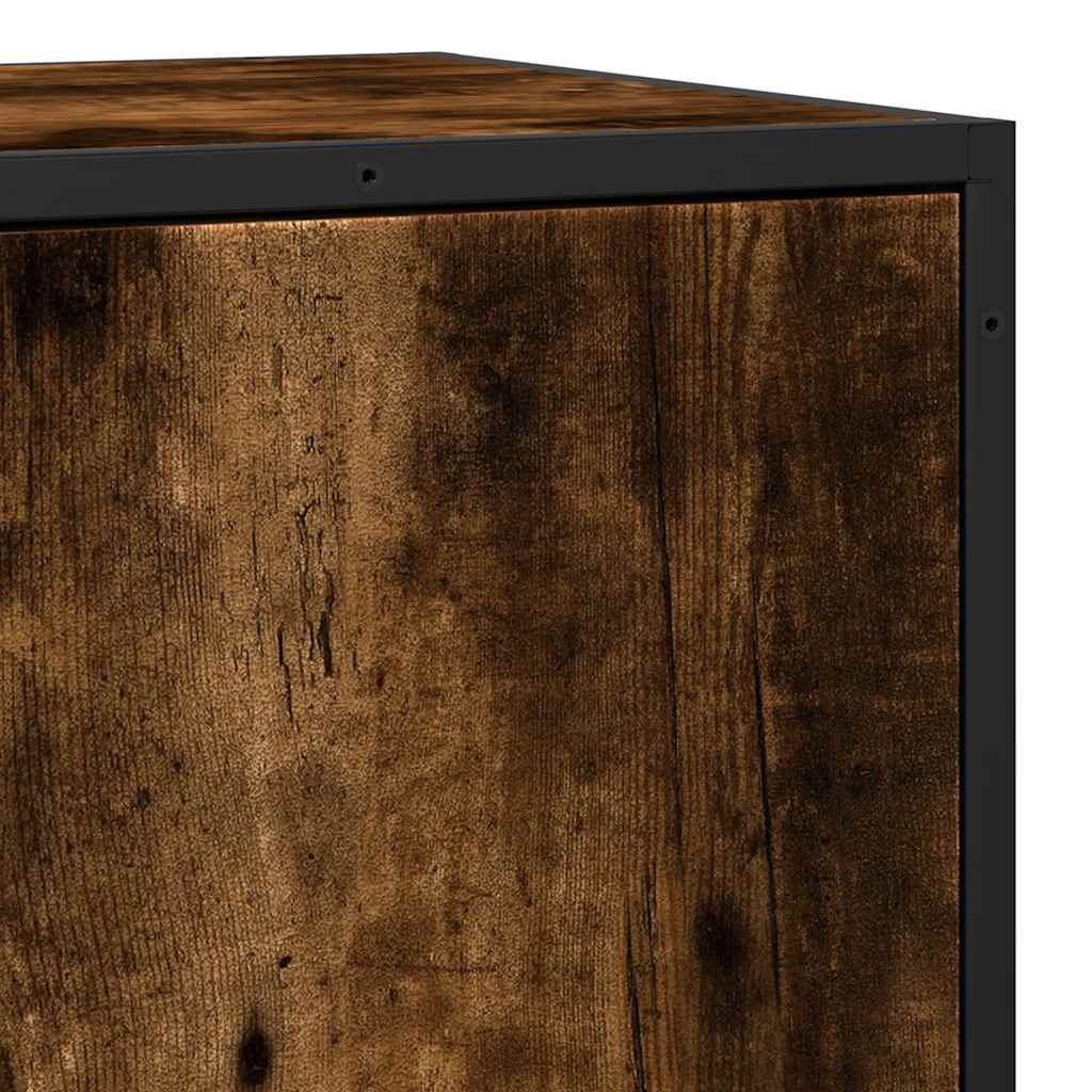 Dressoir 68x35x76 cm bewerkt hout en metaal gerookt eiken is nu te koop bij PeponiXL, paradijselijk wonen!