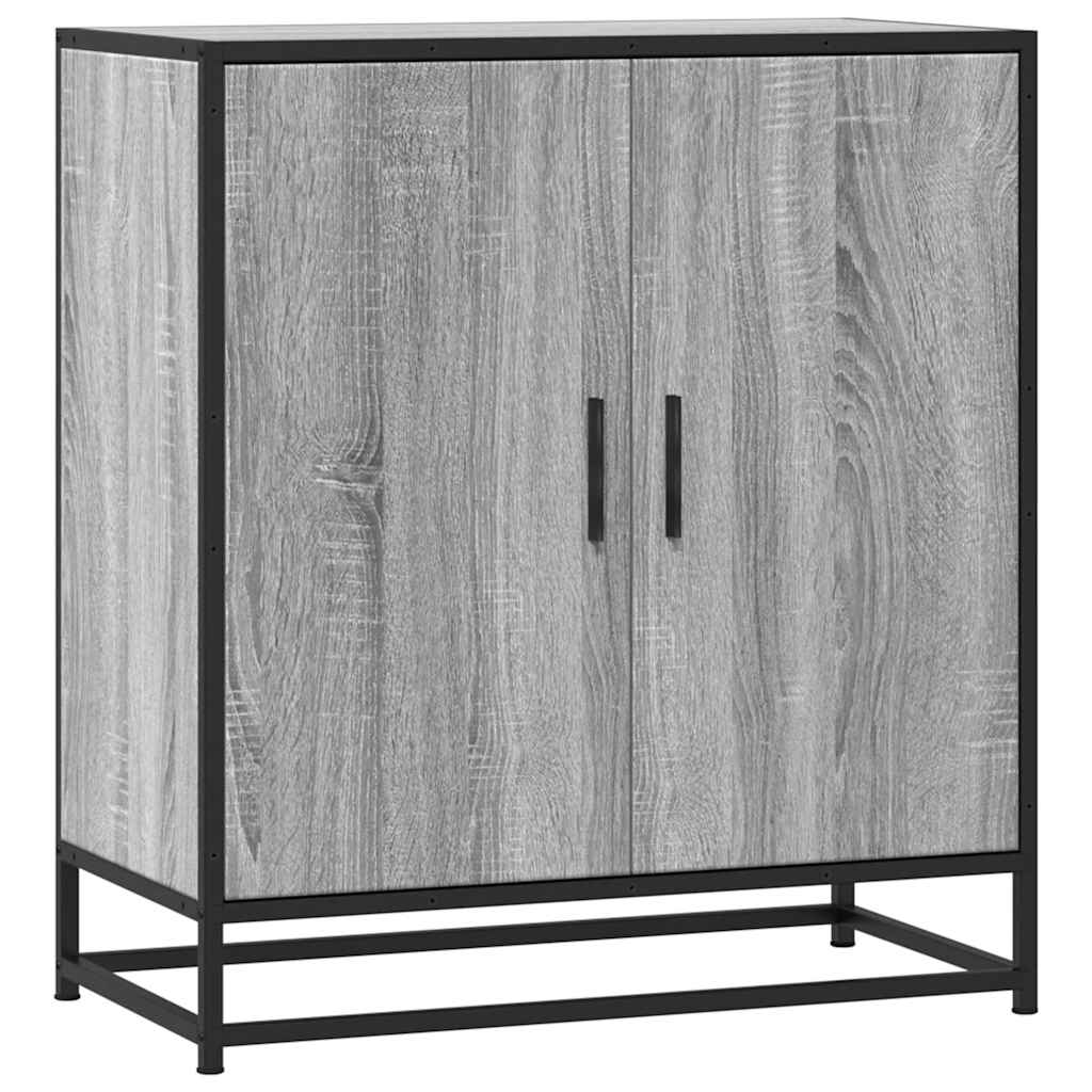 Dressoir 68x35x76 cm bewerkt hout en metaal grijs sonoma is nu te koop bij PeponiXL, paradijselijk wonen!