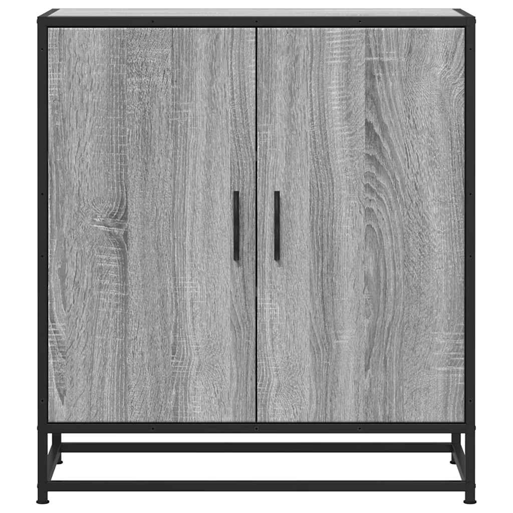 Dressoir 68x35x76 cm bewerkt hout en metaal grijs sonoma is nu te koop bij PeponiXL, paradijselijk wonen!