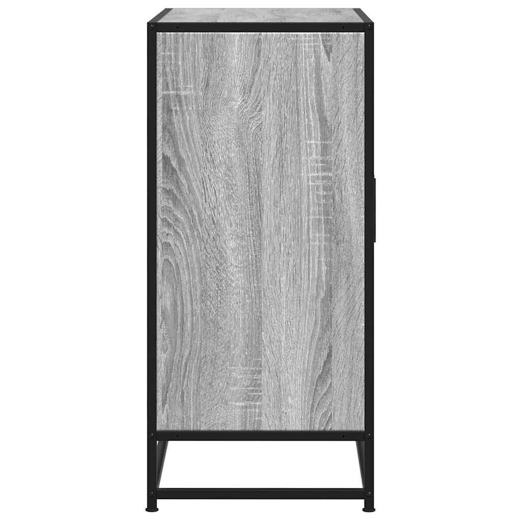 Dressoir 68x35x76 cm bewerkt hout en metaal grijs sonoma is nu te koop bij PeponiXL, paradijselijk wonen!