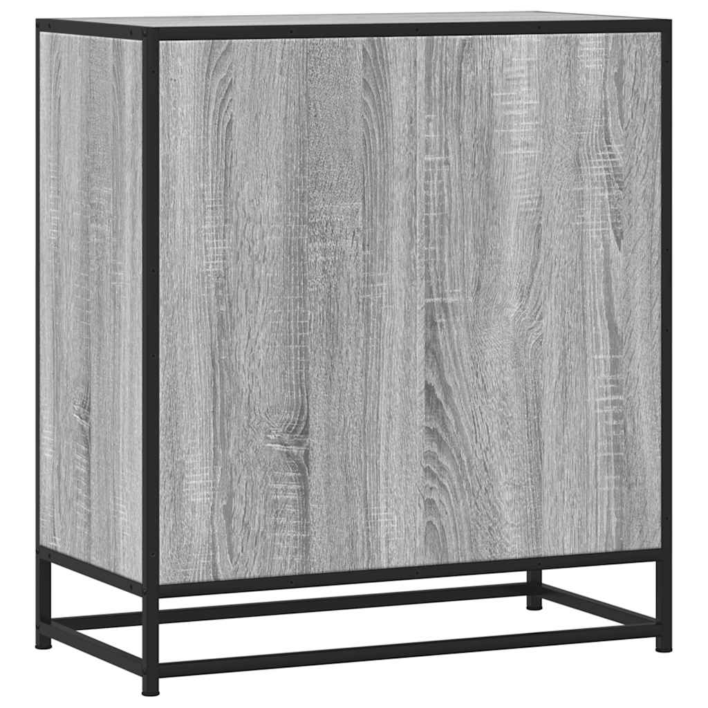 Dressoir 68x35x76 cm bewerkt hout en metaal grijs sonoma is nu te koop bij PeponiXL, paradijselijk wonen!
