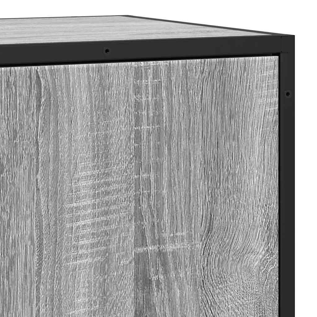 Dressoir 68x35x76 cm bewerkt hout en metaal grijs sonoma is nu te koop bij PeponiXL, paradijselijk wonen!