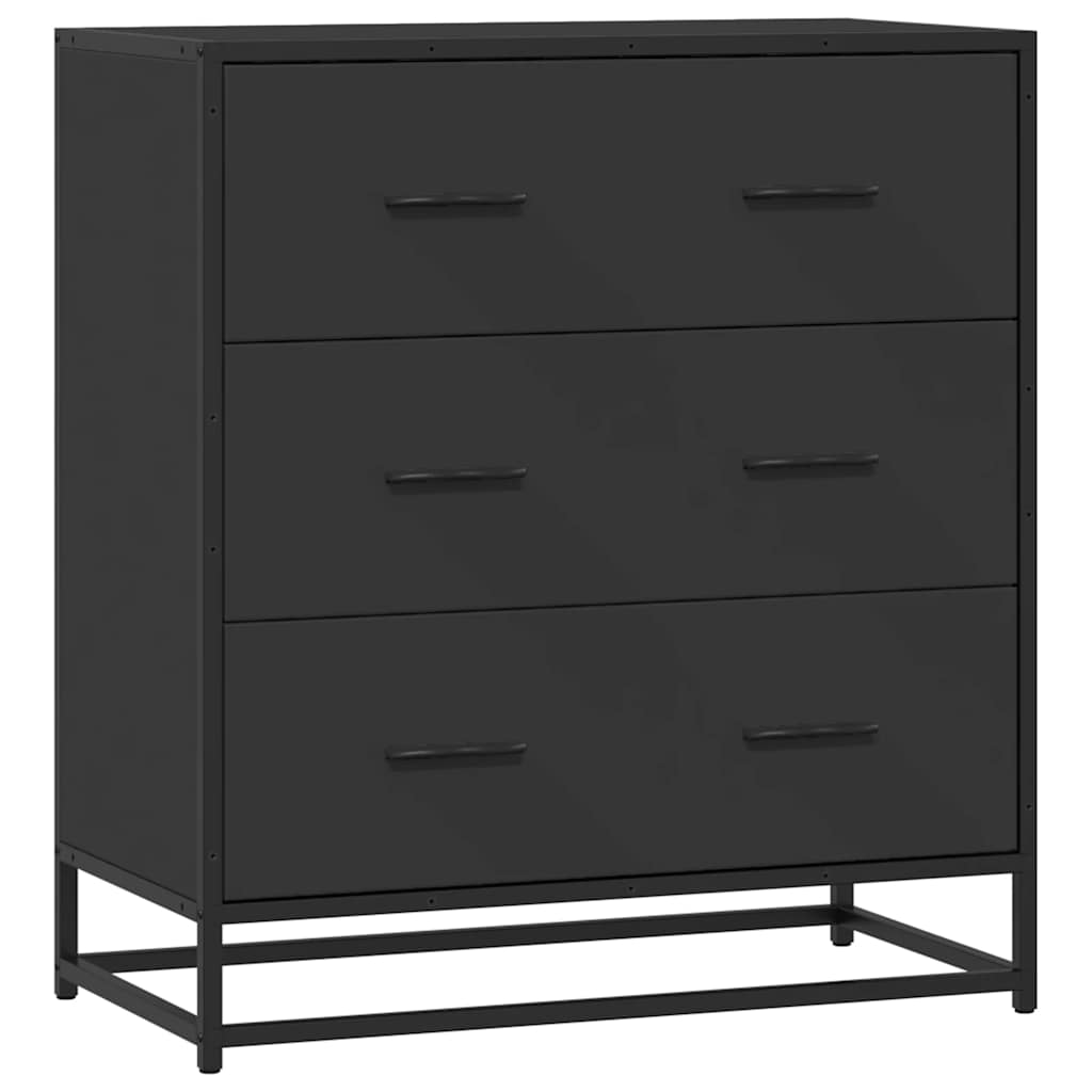 Dressoir 68x35x76 cm bewerkt hout en metaal zwart is nu te koop bij PeponiXL, paradijselijk wonen!