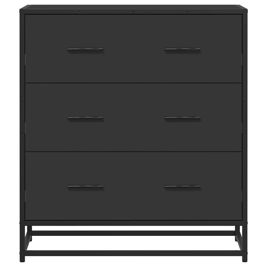 Dressoir 68x35x76 cm bewerkt hout en metaal zwart is nu te koop bij PeponiXL, paradijselijk wonen!