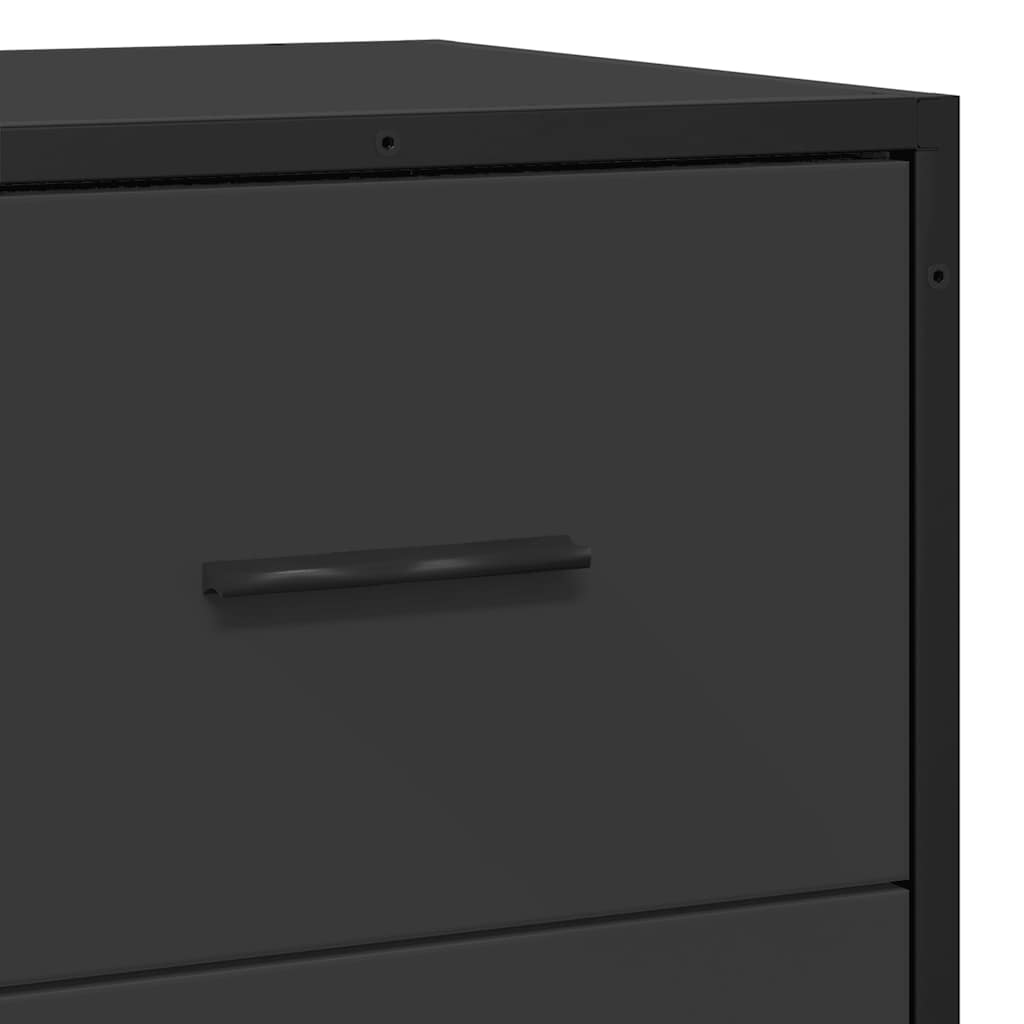 Dressoir 68x35x76 cm bewerkt hout en metaal zwart is nu te koop bij PeponiXL, paradijselijk wonen!