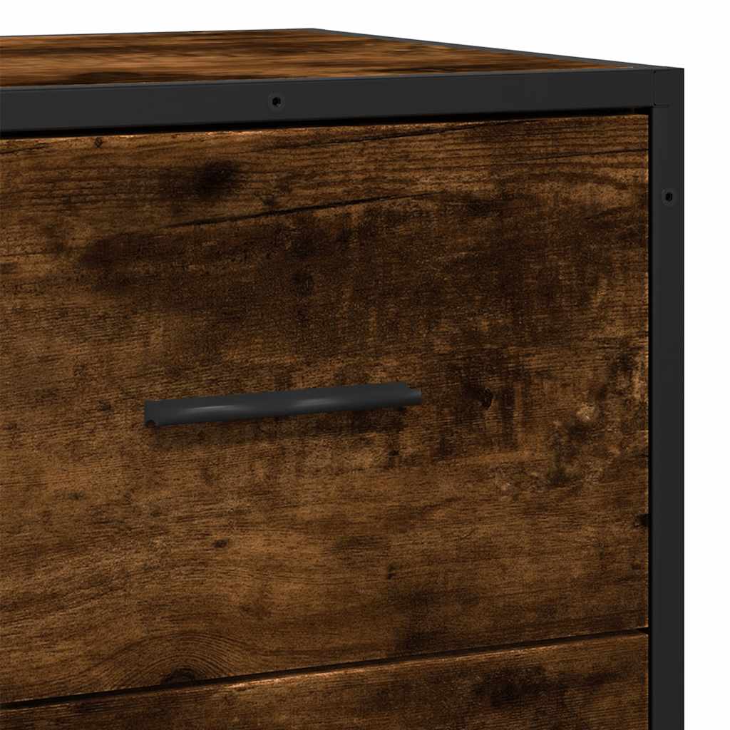 Dressoir 68x35x76 cm bewerkt hout en metaal gerookt eiken is nu te koop bij PeponiXL, paradijselijk wonen!