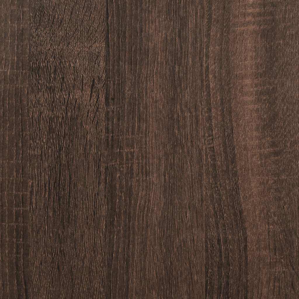 Dressoir 68x35x76 cm bewerkt hout en metaal bruin eikenkleur is nu te koop bij PeponiXL, paradijselijk wonen!