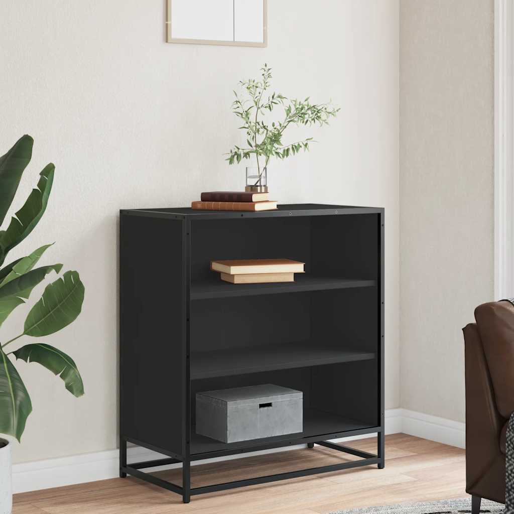 Dressoir 68x35x76 cm bewerkt hout en metaal zwart is nu te koop bij PeponiXL, paradijselijk wonen!