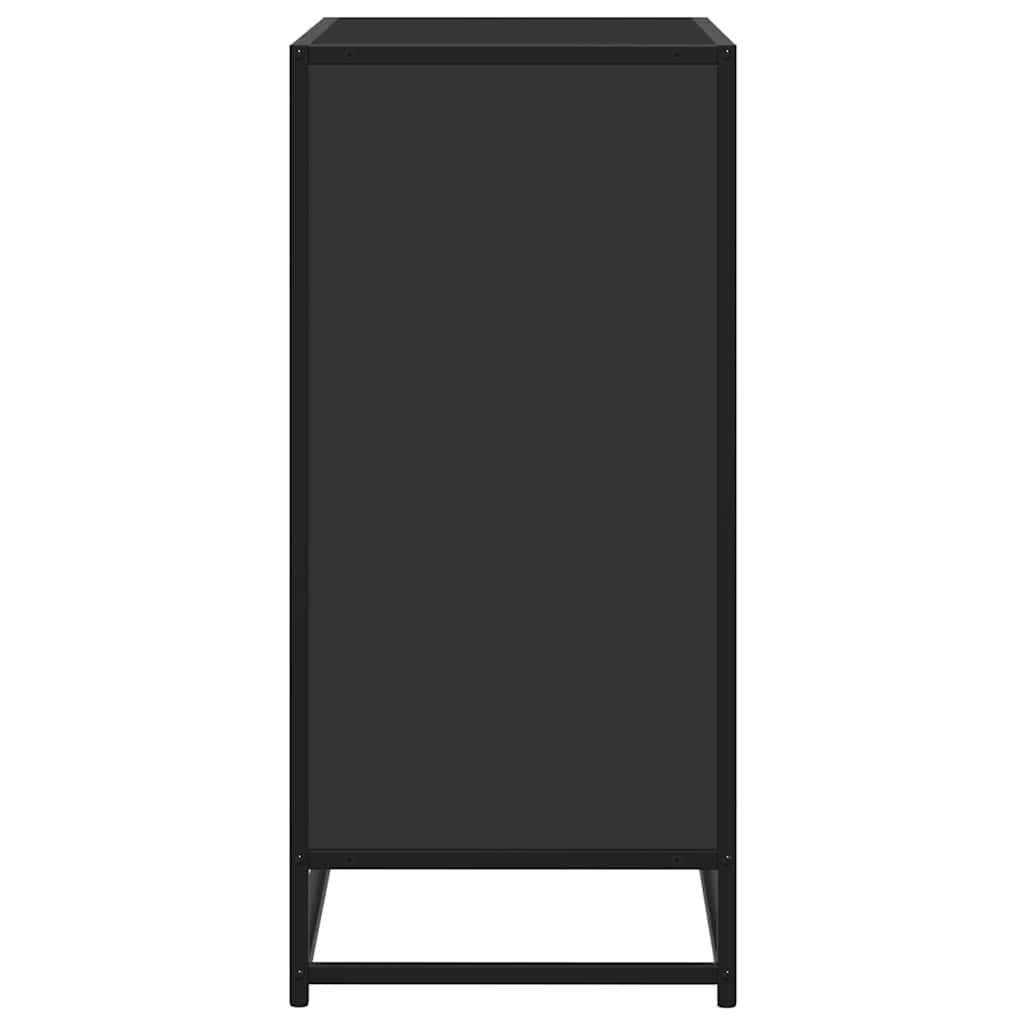 Dressoir 68x35x76 cm bewerkt hout en metaal zwart is nu te koop bij PeponiXL, paradijselijk wonen!