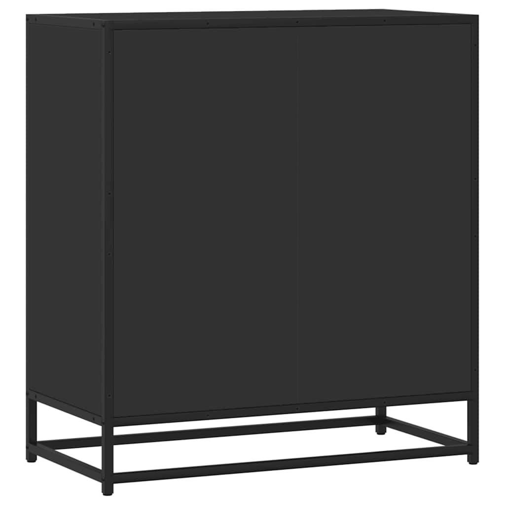 Dressoir 68x35x76 cm bewerkt hout en metaal zwart is nu te koop bij PeponiXL, paradijselijk wonen!