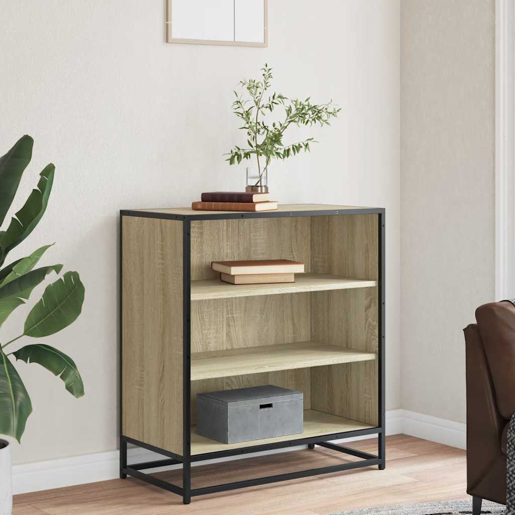 Dressoir 68x35x76 cm bewerkt hout en metaal sonoma eikenkleur is nu te koop bij PeponiXL, paradijselijk wonen!