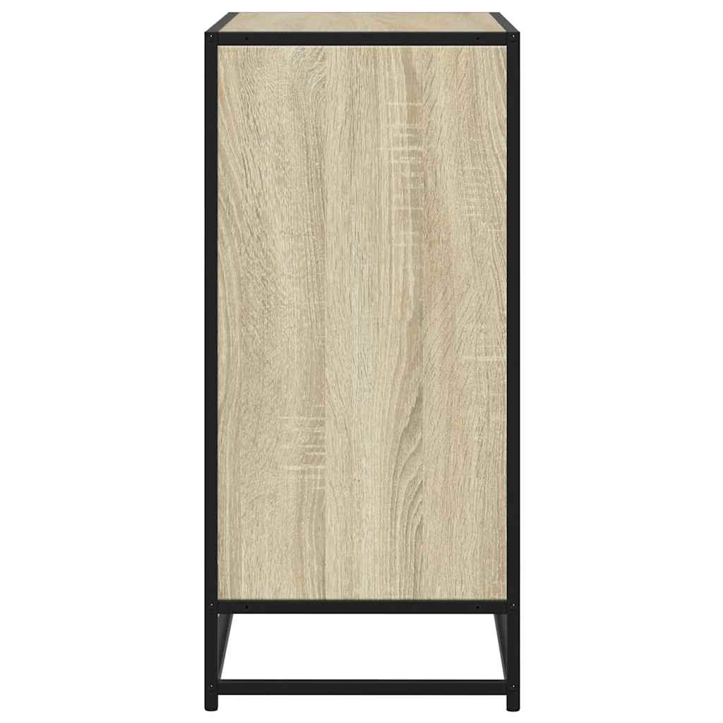 Dressoir 68x35x76 cm bewerkt hout en metaal sonoma eikenkleur is nu te koop bij PeponiXL, paradijselijk wonen!