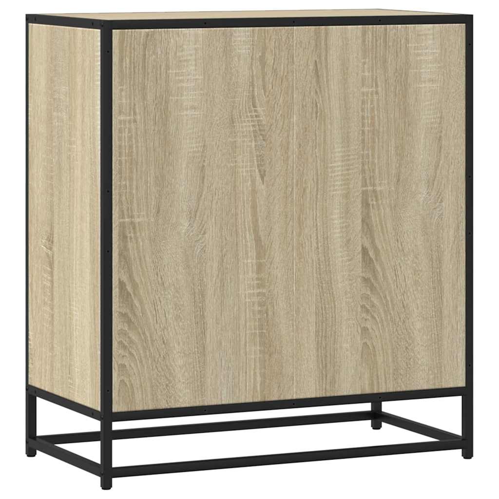 Dressoir 68x35x76 cm bewerkt hout en metaal sonoma eikenkleur is nu te koop bij PeponiXL, paradijselijk wonen!