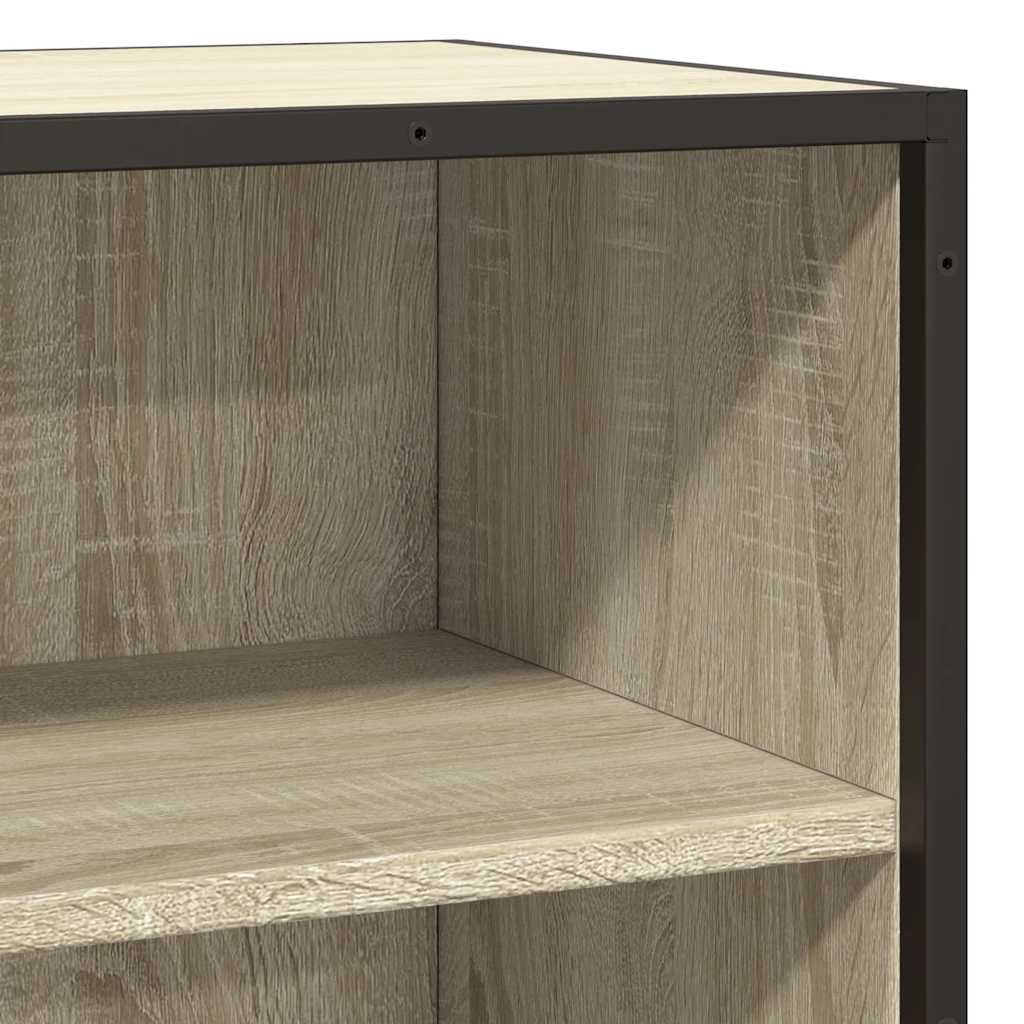 Dressoir 68x35x76 cm bewerkt hout en metaal sonoma eikenkleur is nu te koop bij PeponiXL, paradijselijk wonen!