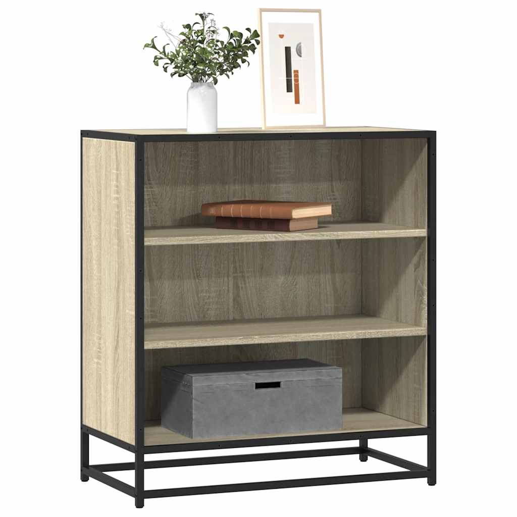 Dressoir 68x35x76 cm bewerkt hout en metaal sonoma eikenkleur is nu te koop bij PeponiXL, paradijselijk wonen!