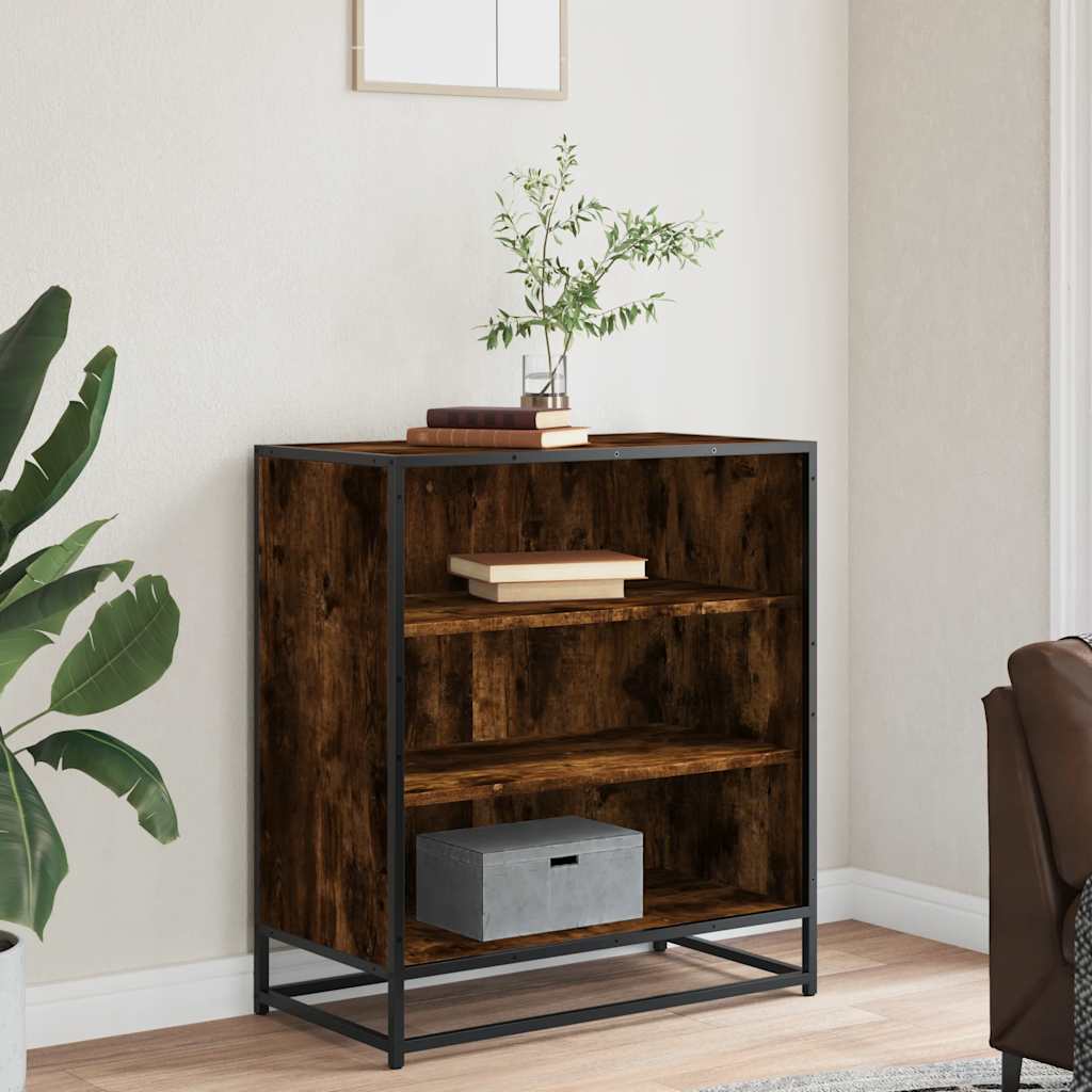 Dressoir 68x35x76 cm bewerkt hout en metaal gerookt eiken is nu te koop bij PeponiXL, paradijselijk wonen!