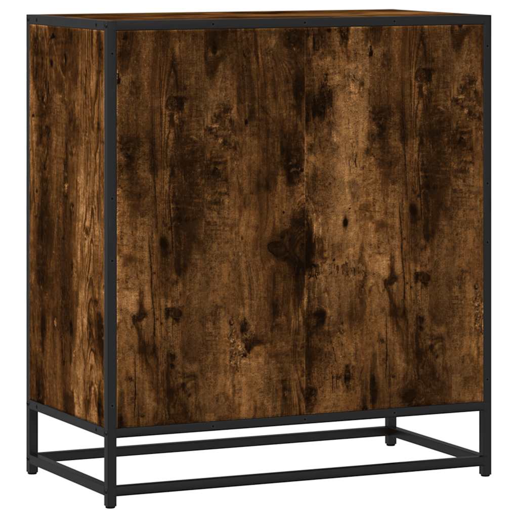 Dressoir 68x35x76 cm bewerkt hout en metaal gerookt eiken is nu te koop bij PeponiXL, paradijselijk wonen!