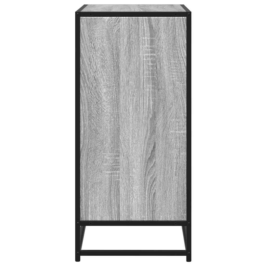 Dressoir 68x35x76 cm bewerkt hout en metaal grijs sonoma is nu te koop bij PeponiXL, paradijselijk wonen!